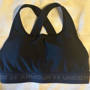Black under armour compression sports bra